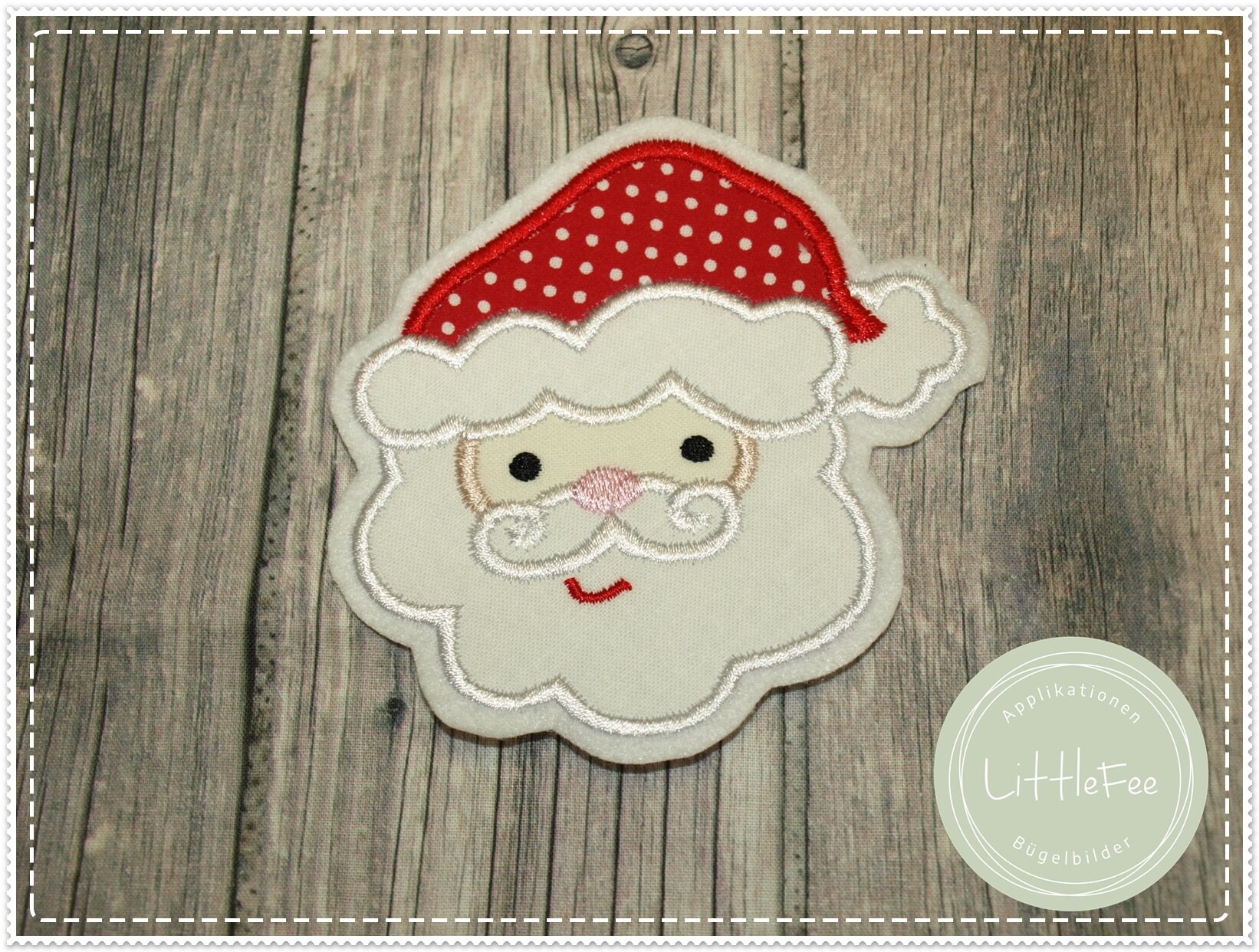 Applikation Weihnachtsmann| Aufnaeher Weihnachten Advent Button Applikation Weihnachtsmann| Aufnaeher Weihnachten Advent Button von ManufakturLittlefee