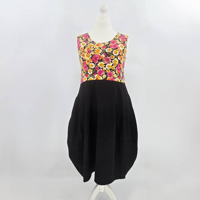 Ärmelloses Ballonkleid Für Frauen Im Kontrastlook Sommerkleid Aus Jerseystoff Figur Schmeichelndes Kleid Jerseykleid in Einheitsgröße von ManufakturRuffer