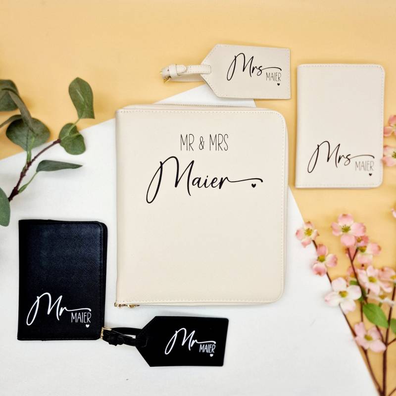 Personalisiertes Reiseset Mr & Mrs Zur Hochzeit | Für Frisch Verheiratete von ManufakturZauber