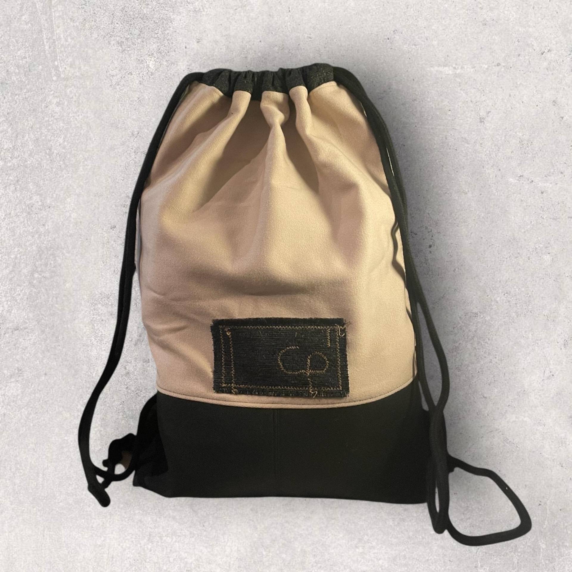 Turnbeutel Beige Mit Innentasche von ManufakturlaCoco