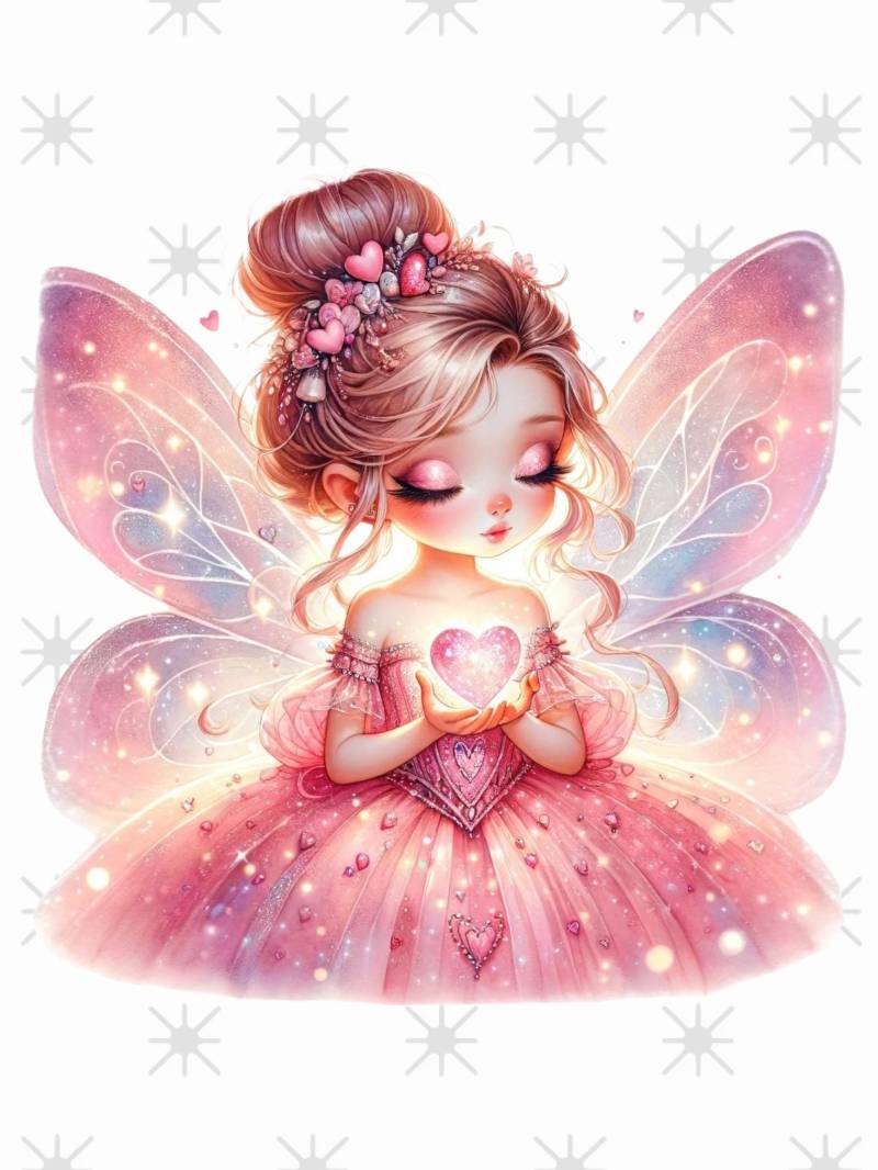 Bügelbild Fee Rosa #1 von ManusStoffzauber