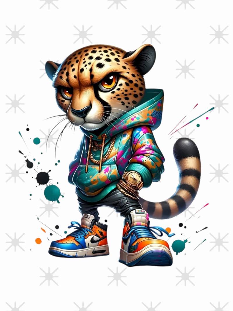 Bügelbild Graffiti Gepard #2 Bügelbild Graffiti Gepard #2 von ManusStoffzauber