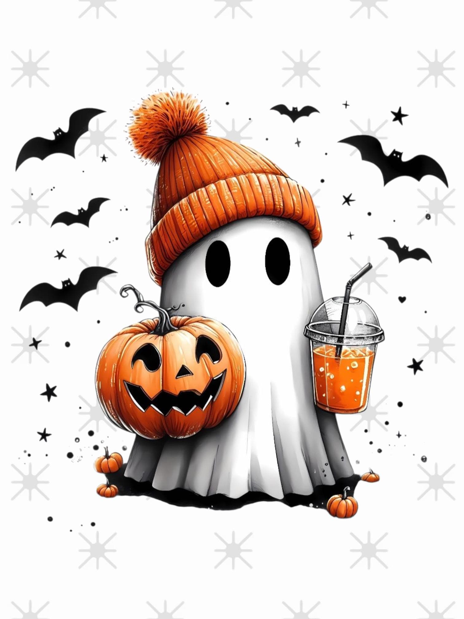 Bügelbild Halloween Gespenst Kürbis Fledermaus Bügelbild Halloween Gespenst Kürbis Fledermaus von ManusStoffzauber