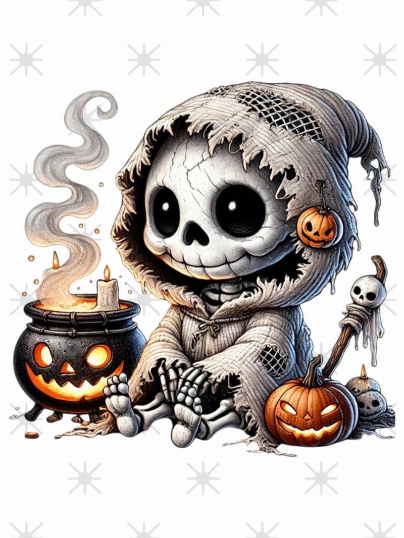 Bügelbild Halloween Gespenst Skull #1 von ManusStoffzauber