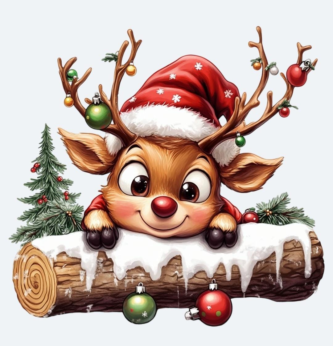 Bügelbild Rentier Weihnachten #2 von ManusStoffzauber