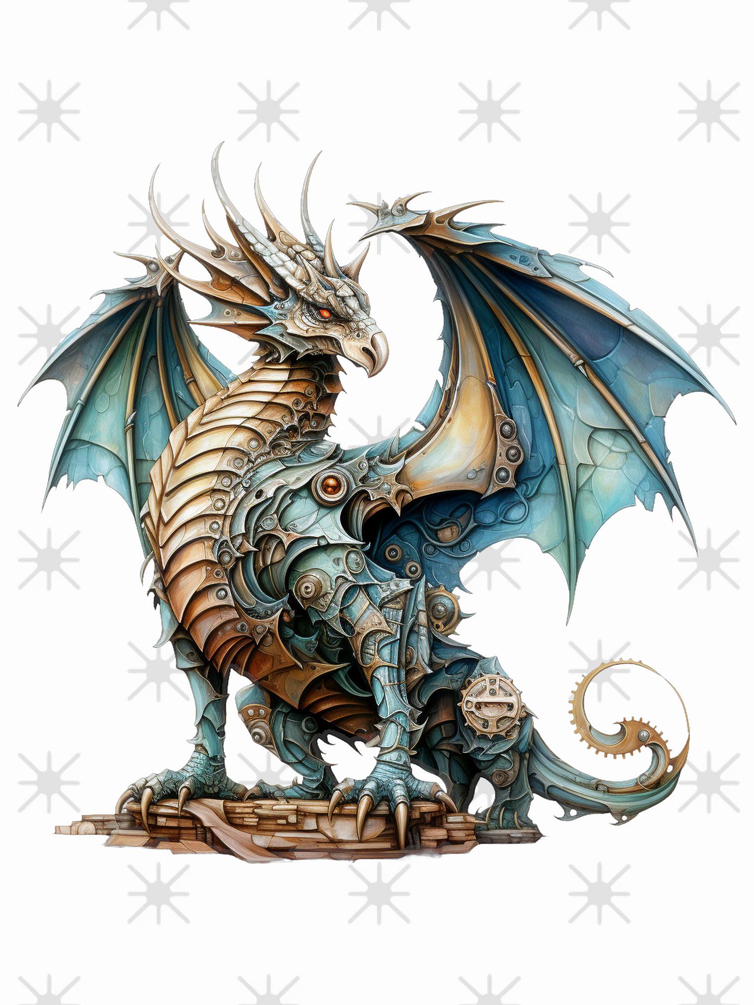 Bügelbild Steampunk Drache #2 Bügelbild Steampunk Drache #2 von ManusStoffzauber