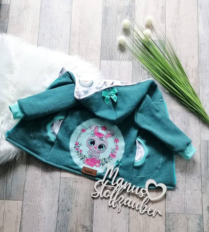 Lammfleecejacke Kinder Jacke Übergang Hase Mädchen von ManusStoffzauber