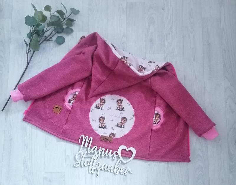 Lammfleecejacke Kinder Jacke Übergang Pony Mädchen von ManusStoffzauber