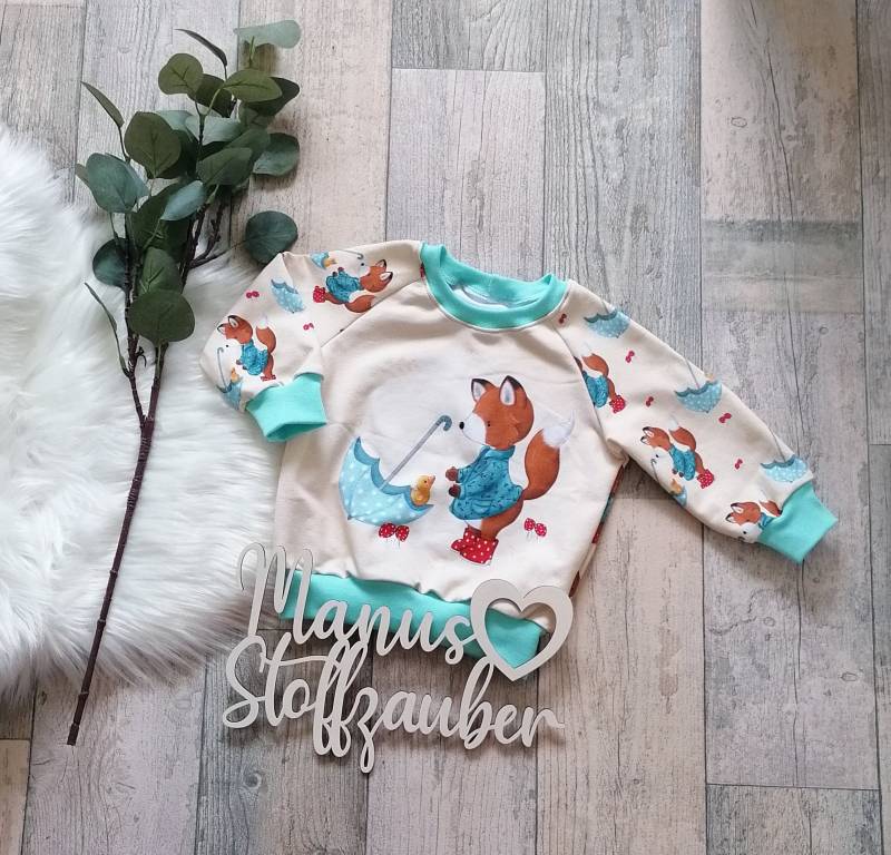 Sweater Pulli Fuchs Langarmshirt Baby Kinder von ManusStoffzauber