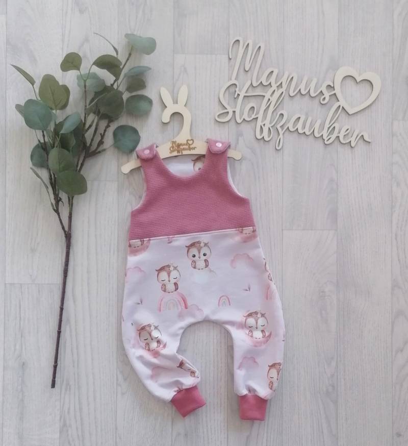 strampler Eule Baby Romper von ManusStoffzauber
