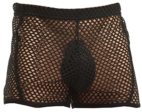 Manview Herren Shorts Netzshorts Netz Unterhose semi transparent (M) von Manview