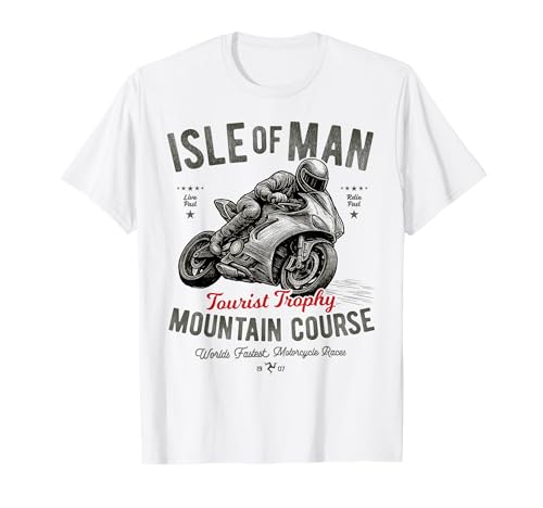 Retro-Isle of Man TT-Rennen Modernes Motorradrennen T-Shirt Retro-Isle of Man TT-Rennen Modernes Motorradrennen T-Shirt von Manx Motorcycle Races Retro Biker Birthday Fathers