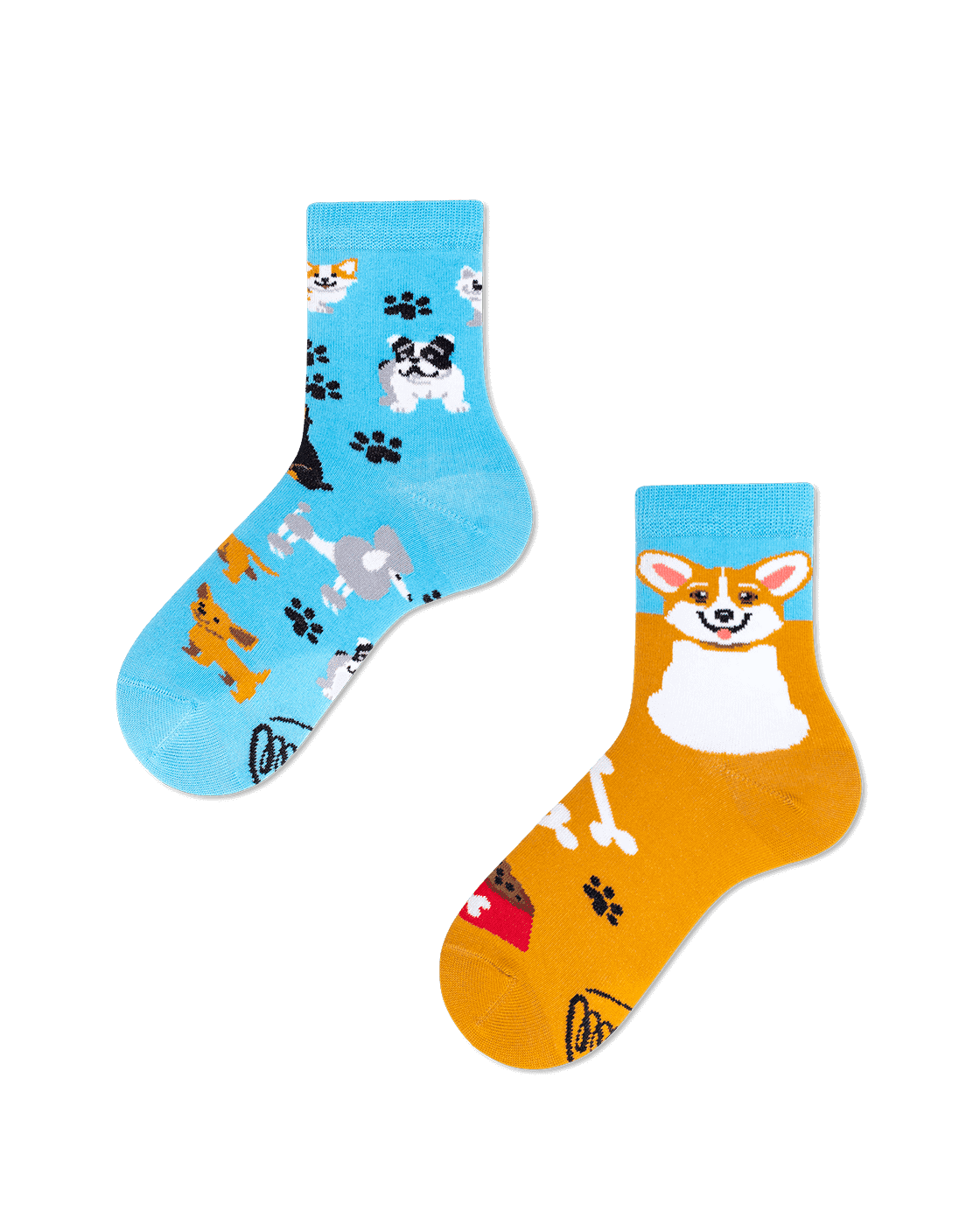 Corgi Kindersocken - Playful Dog Kids von Many Mornings
