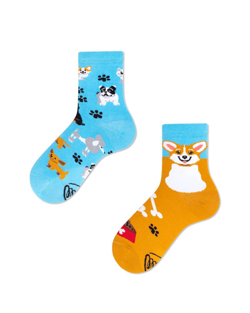 Corgi Kindersocken - Playful Dog Kids von Many Mornings