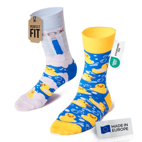 Many Mornings Unisex Bath Ducks Mismatched Socken, Multi-Color, 35-38 von Many Mornings