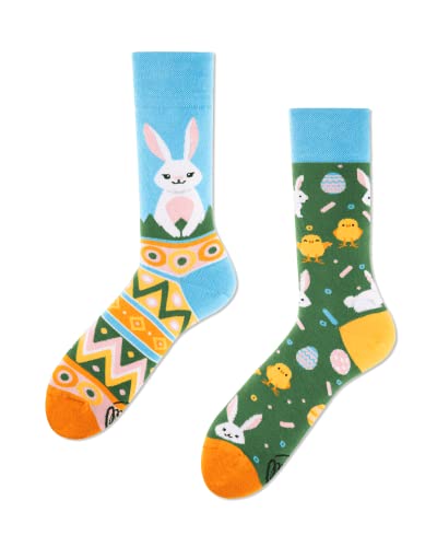 Many Mornings - Easter Bunny - Oster Socken - Mismatched Socks (as3, numeric, numeric_43, numeric_46, regular, regular), R107, Mehrfarbig von Many Mornings