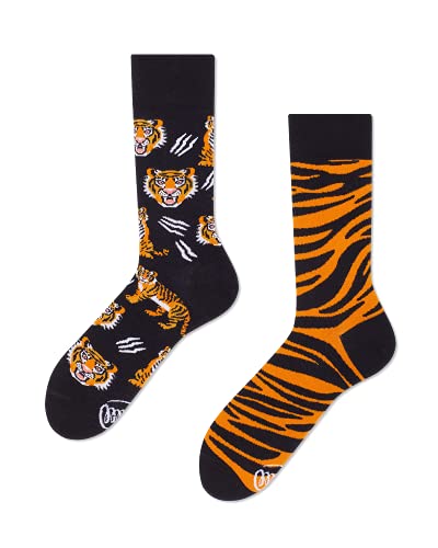 Many Mornings - Feet of the Tiger - Tiger - Mismatched Socken (35-38) von Many Mornings