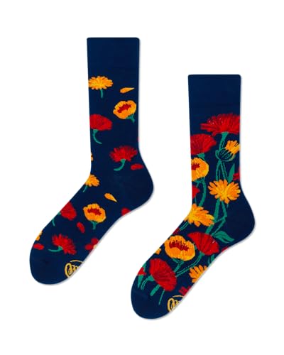 Many Mornings - Flower Power - Floral, Geblümt - Mismatched Socks (as3, numeric, numeric_39, numeric_42, regular, regular) von Many Mornings