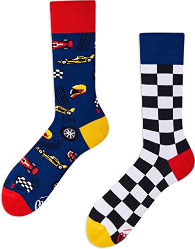 Many Mornings - Formula Racing - Rennfahrer - mismatched ungleiche Socken (39-42) von Many Mornings