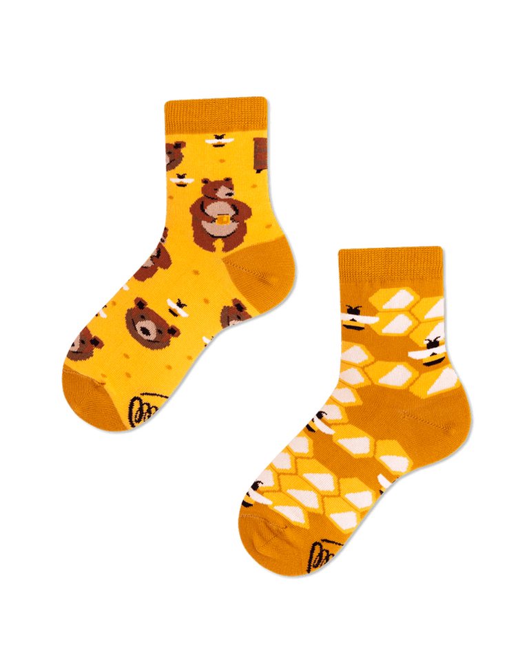 Many Mornings Freizeitsocken Many Mornings Kids Honey Bear (1 Paar, 1-Paar, 1 Paar) von Many Mornings