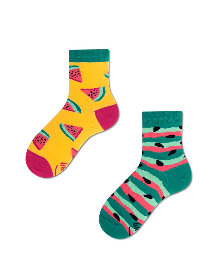 Many Mornings Freizeitsocken Many Mornings Kids Watermelon Splash (1 Paar, 1-Paar, 1 Paar) immer ein dismatching Paar von Many Mornings