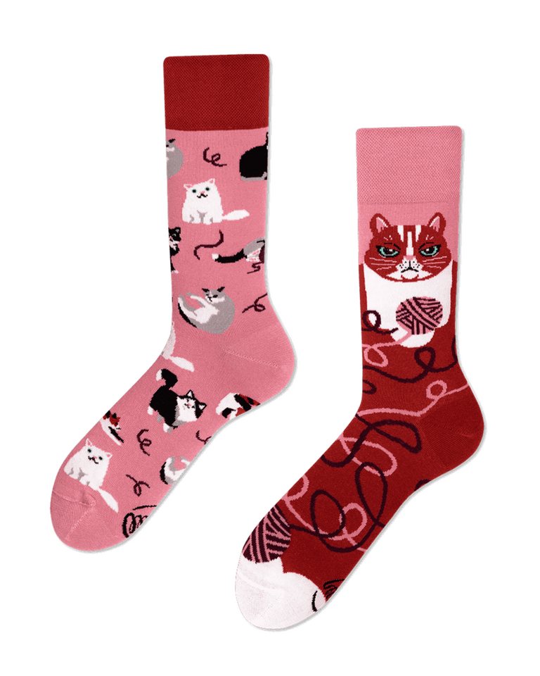 Many Mornings Freizeitsocken Many Mornings Socken Playful Cat (1 Paar, 1-Paar, 1 Paar) von Many Mornings