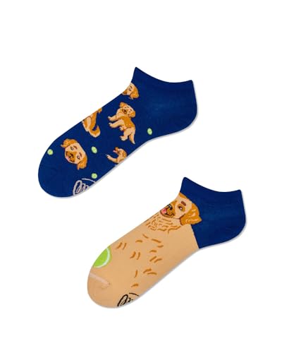 Many Mornings - Golden Boy Low - Hund, Golden Retriever - Mismatched Sneaker Socks (as3, numeric, numeric_35, numeric_38, regular, regular) von Many Mornings