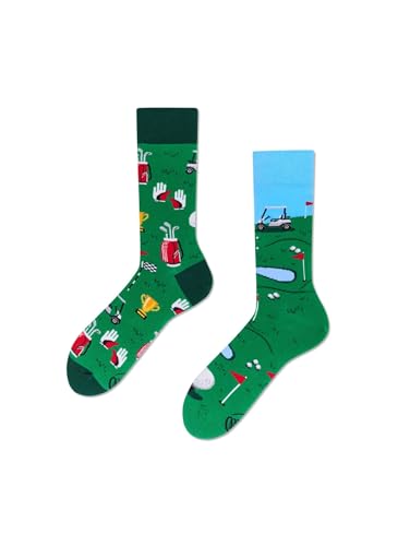 Many Mornings - Golf Course - Golfen, Golf - Mismatched Socks (as3, numeric, numeric_43, numeric_46, regular, regular) von Many Mornings