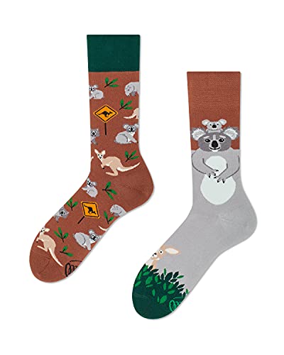 Many Mornings - Koality Time - Koala - Mismatched Socken - Koala, Känguru (39-42) von Many Mornings