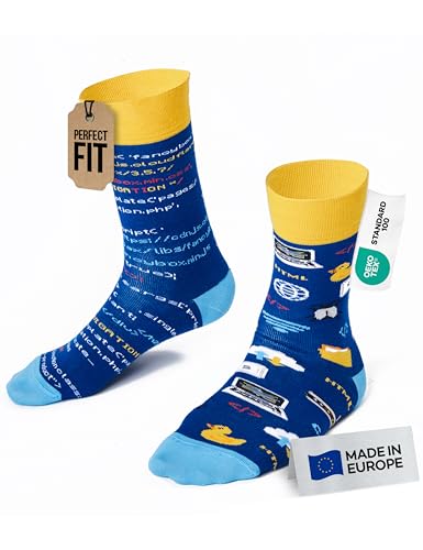 Many Mornings - Mismatched Socken - Lustige Socken Unisex - Nerd Socken - Geschenkidee - Design: The Coder - Made in EU - 35-38 Many Mornings - Mismatched Socken - Lustige Socken Unisex - Nerd Socken - Geschenkidee - Design: The Coder - Made in EU - 35-38 von Many Mornings