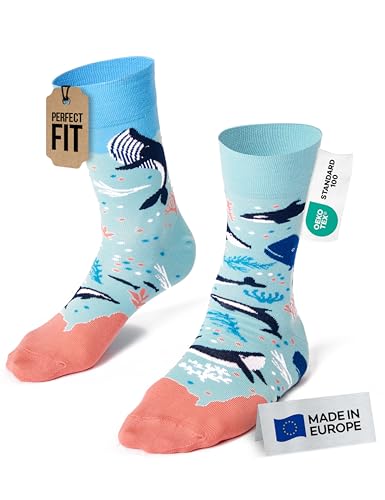 Many Mornings - Mismatched Socken - Lustige Socken Unisex - Ocean Life/Meeresleben - Geschenkidee - Design: Ocean Life - Made in EU - 43-46 von Many Mornings
