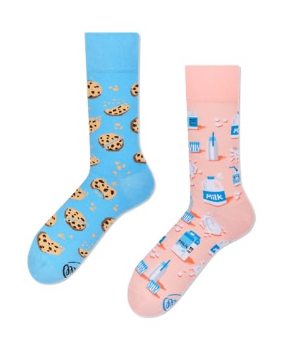 Many Mornings - Mismatched Socks - Milk & Cookies/Milch und Kekse (DE/NL/SE/PL, Numerisch, 39, 42, Regular, Regular) von Many Mornings