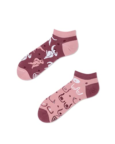 Many Mornings - Simply the Breast - mismatsched Sneaker Socken - Damen - (39-42) von Many Mornings