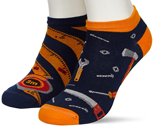 Many Mornings Unisex The Handyman Low Mismatched Socken, Multi-Color, 43-46 von Many Mornings