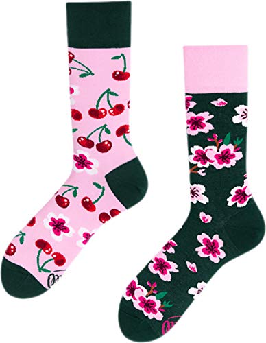 Many Mornings Unisex Cherry Blossom Mismatched Socken, Multi-Color, 39-42 von Many Mornings