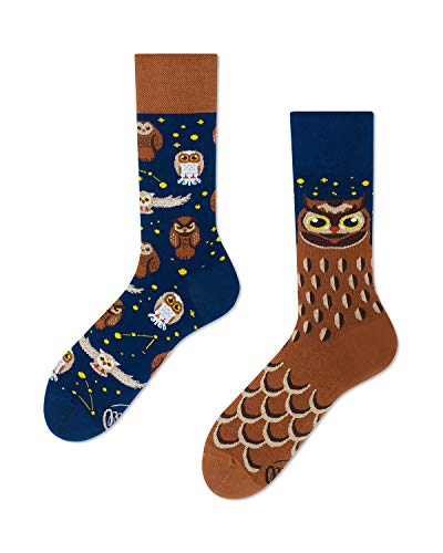 Many Mornings Unisex OWLY Moly Mismatched Socken, Multi-Color, 35-38 von Many Mornings