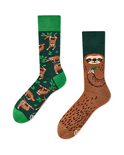 Many Mornings Unisex Sloth Life Mismatched Socken, Multicolor, 39-42 von Many Mornings