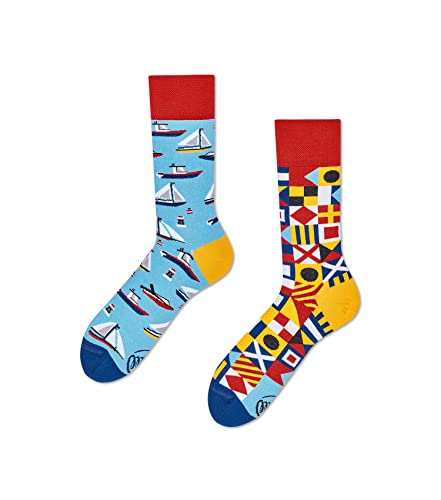 Many Mornings Socken - socks - unisex - Yacht Club - blau gemustert - froginlove (43-46) von Many Mornings