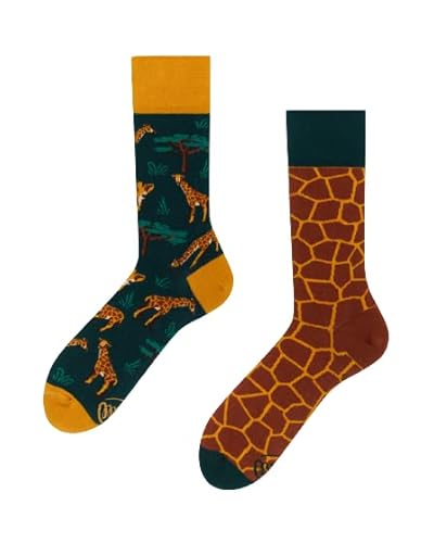 Many Mornings - The Giraffe/Giraffe - Mismatched, ungleiche Socken - Giraffe (35-38) von Many Mornings