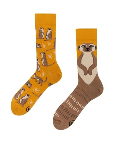 Many Mornings - The Meerkat/Erdmännchen - Mismatched Socken - Gr. 35-38 von Many Mornings