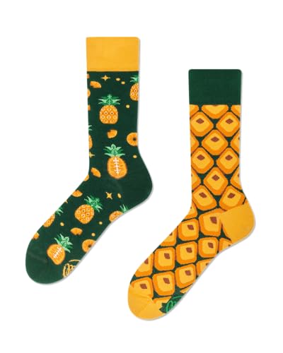 Many Mornings - The Pineapple - Mismatched Socken - Ananas (35-38) von Many Mornings