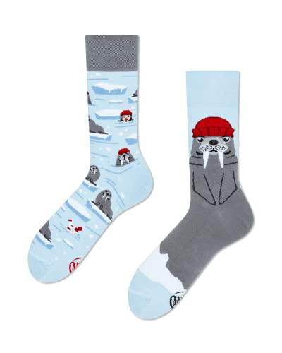 Many Mornings Unisex The Walrus Mismatched Socken, Multicolor, 35-38 von Many Mornings