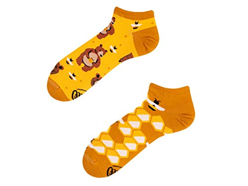 Many Mornings Unisex Honey Bear Low Mismatched Socken, Multi-Color, 43-46 von Many Mornings