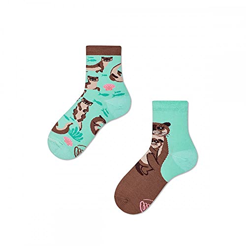 Many Mornings Unisex Kids Otter Stories Mismatched Socken, Multicolor, 23-26 von Many Mornings