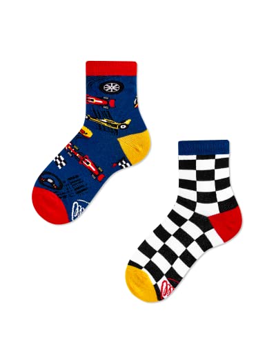 Many Mornings Unisex Kinder Formula Racing Kids Mismatched Socken, Multi-Color, 23-26 von Many Mornings