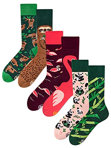 Many Mornings Unisex Socken Faultier Panda Flamingo - 3er Pack - 43-46 von Many Mornings