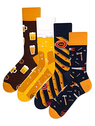 Many Mornings Unisex Socken Handwerker Bier - 2 Paar Socken - 35-38 von Many Mornings