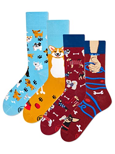 Many Mornings Unisex Socken Hunde Walking - 2er Pack - 35-38 von Many Mornings