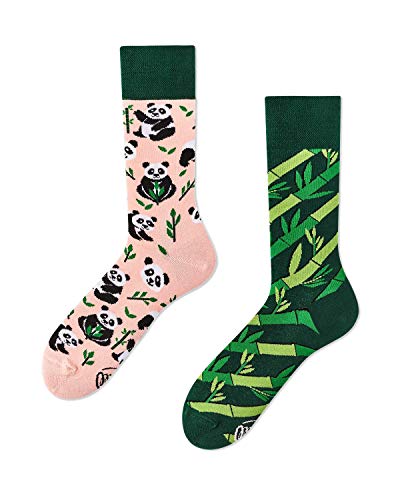 Many Mornings Unisex Sweet Panda Mismatched Socken, Multi-Color, 39-42 von Many Mornings