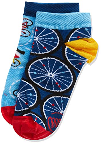 Many Mornings Unisex The Bicycles Low Mismatched Socken, Multi-Color, 39-42 von Many Mornings